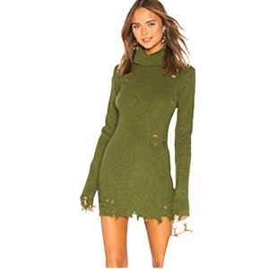 NWT Lover's + Friends Keeny Dress in Army Green Size Small